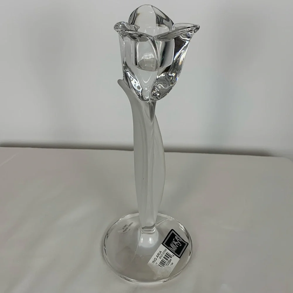 Mikasa Spring Aria 8” Candle Holder Full Lead Crystal Candlestick Replacement
